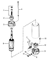 Стартер в сборе 2-Х ТАКТНОГО ПЛМ MERCURY 50EO Серийный номер от 0D000750 до 0G290584